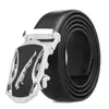 Cinturón de hebilla automática para hombre de fábrica, borde completo resistente al desgaste y a los arañazos, cinturón de negocios para hombre, cinturón con patrón de lichi