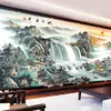 Puntada de Cruz Asahi Dongsheng 2024 Nuevo Sala de Estar Pintura Paisajística Tradicional China Grande Bordado Completo Bordado de Agua Corriente Bordado Propio