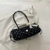 Coleção nova de 2026: bolsa de ombro com laço em nicho para mulheres, bolsa de ombro de bolinhas moderna e versátil para outono e inverno, adequada para trabalho e deslocamento