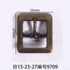 Diámetro interior 15 mm Hebilla japonesa cuadrada Hebilla japonesa con hebilla de aguja colgante chapada en blanco fábrica en stock hebilla hebilla de equipaje