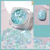 Novas Unhas Cor de Doce Lantejoulas Aurora Fluorescente Macaron Joias para Unhas Glitter Lantejoulas Fábrica Atacado