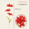 Orquídea Mariposa Artificial Arte Floral Boda Flores Falsas Arreglo de Boda Ramo Decoración Cubo de Bendición de Año Nuevo Rojo Decoración de Inserto