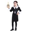 Vestido negro para cosplay de Halloween de la familia Adams para niñas el miércoles