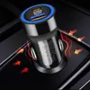 Cargador de coche transparente de 60W Carga rápida PD30W encendedor de cigarrillos uno para dos tipo C USB carga súper rápida cargador de coche