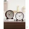 Reloj Pequeño de Escritorio 2026 Modelo Nuevo Estilo de Mesa Madera Maciza Reloj Silencioso Colocación en Escritorio Reloj de Mesa Adorno de Mesita de Noche