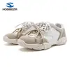 Zapatillas Casuales Retro para Mujer HOBIBEAR, Zapatos para Caminar de Patchwork de Cuero Sintético y Tela, Zapatos Casuales Versátiles para Exteriores