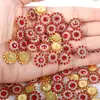 Fábrica em estoque três camadas 14mm girassol broca disco redondo broca fivela costura à mão broca acessórios para vestuário acessórios DIY