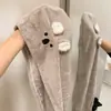 Touca Seca-Cabelo de Coelhinho Fofo para Mulheres, Forte Absorção de Água, Toalha de Cabelo de Secagem Rápida, Touca de Banho, Algodão Puro Espessado, Design de Desenho Animado