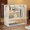 Prateleira de armazenamento de mesa, estante pequena vertical de várias camadas para mesa, armário de armazenamento de arquivos para estação de trabalho de escritório, estante de livros para casa