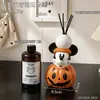 Enfeite Aromaterapia Mickey Abóbora Desenho Animado com Frasco Difusor de Varetas para Mesa de Sala de Estar Decoração Decorativa de Fragrância Fofa e Divertida