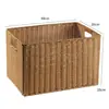 Grande cesta de armazenamento com trama semelhante ao rattan, no estilo INS da moda, perfeita para organizar armários e guarda-roupas, e para armazenamento simples na sala de estar