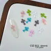 Decorações de Unhas em Formato de Cruz Transfronteiriças, Acessórios de Unha DIY Cruzados 3D Coloridos Dopamina Doce Cool Punk Style