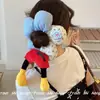 Goma para el pelo con forma de trasero de Mickey y flor para niñas, Cuerda para el pelo linda con rayas y forma de pie, Cuerda para el pelo de dibujos animados divertida para moños y coletas