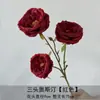 Rosa Austin Artificial de Três Cabeças Salão de Casamento Austin Decoração de Casa Hotel Fabricante de Flores Artificiais Flor Artificial para Casamento