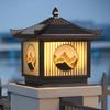 Solar Pillar Head Light Pillar Light Outdoor impermeável Villa Courtyard Door Pillar Light Home Door Wall Light Wall Head Light