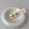 Pendientes de Perlas Doradas Champagne con Diseño Francés para Mujer de Plata S925 Pendientes de Estilo Nicho con un Toque de Lujo y Pendientes Versátiles