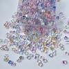 100 6.5mm Vidro Cubo de Açúcar Contas de Cristal DIY Handmade Frisado Pulseira Fazendo Materiais