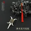 Modelo de Metal de Armas Frías de los Tres Reinos: Adorno de Arma Cuchillo Dragón Verde de Guan Yu, Colección de Dieciocho Armas Antiguas