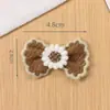Nuevo Pasador de Flor de Perla de Encaje de Color Contrastante Café con Leche Retro Accesorios para el Cabello Accesorios Zapatos y Calcetines Accesorios de Ropa