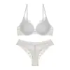 Conjunto de Lencería de Encaje Sexy e Interesante para Mujeres con Senos Pequeños, Push-Up y Aumento, Retracción Ajustable del Pecho, Conjunto de Sujetador Cómodo y sin Costuras