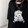 Ropa de Pareja Oscura Transfronteriza 2025 Verano Nueva Moda Ins Retro Estudiante Camiseta Holgada de Manga Corta Hombres y Mujeres Moda