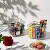 Cesta de almacenamiento de metal calada para uso doméstico, cesta escurridora de frutas y verduras, organizador de bocadillos para sala de estar, caja de almacenamiento organizadora para artículos varios de encimera