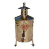 Barril de Acero Inoxidable Engrosado para Quemar Papel Barril Dorado para Quemar Dinero de Ofrenda a Dios Incinerador Doméstico Comunitario Tamaño Extra Grande