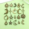 1 Novo Pingente da Série Sol Estrela Lua em Liga Antiga Pingente DIY Pulseira Colar Acessórios de Joias