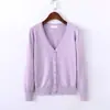Cardigã de Tricô Feminino Primavera e Outono Top Curto Suéter Fino Pequeno Casaco Lenço Camisa Base de Inverno Camisa de Verão para Ar Condicionado