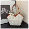 Bolso de Cuadros Estilo Chanel Transfronterizo para Mujer, Nuevo Bolso Tote Elegante de Alta Gama para el Trabajo, Bolso de Hombro de Gran Capacidad
