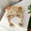 Gorro de Invierno para Bebé con Protección para las Orejas Súper Lindo Gorro de Felpa para Bebé Suéter Gorro Niños Niñas Bebés Niños Pequeños Otoño Invierno Gorro Cálido