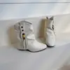 Versión de cuero suave~Botas de moda Melard con borlas para mujeres petite, botas de media caña que aumentan la altura, cómodas y no cansan los pies, botas estilo pantalón