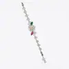 Pulseira Flor em Zircônia Microincrustada de Luxo Leve de Nicho Transfronteiriça para Mulheres, Joia Tendência Estilo Ins de Nicho Cravejada com Diamantes para Mulheres Atacado