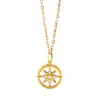 Colar com Pingente de Aço Inoxidável Europeu e Americano Transfronteiriço Borboleta Baleia Tartaruga Feminino Ins Luxo Leve Moda Corrente de Clavícula Ouro 18K