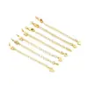 Retención de Color Fuerte Paquete Oro Real 18K Corazón de Melocotón Flor Corazón Yema de Flor Gota de Agua Cadena de Cola Cadena de Extensión para Pulsera Collar DIY Accesorios de Joyería