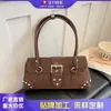 Bolso de axila retro de moda para mujer, bolso de hombro de diseño exclusivo con tachuelas, bolso de mano vintage de alta gama