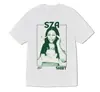 Camiseta Cropped Estilosa Harajuku Y2K com Estampa Sza