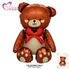 Nuevo Mono Botón Lazo Oso Atuendo Oso Botón Niños Decoración Cumpleaños Niños Globo Fotográfico