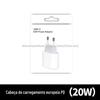 O carregador padrão europeu é adequado para a cabeça de carregamento tipo Apple 20W Cabeça de carregamento rápido Apple pd Adaptador de energia padrão europeu