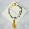 Pulsera de Cerámica Jingdezhen Nueva Pulsera de Cerámica China Joyería Estudiante Estilo Tíbet Cuerda Trenzada a Mano Puesto Regalo para Estudiante