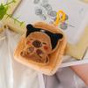 Porta-moedas Brincalhão de Cachorro com Tema de Desenho Animado, Carteira Pequena Fofa, Mini Carteira de Boneca Famosa na Internet