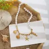 Collar de Acero Inoxidable con Colgante de Estrella de Mar, Concha y Caballito de Mar, con Cuentas, Joyería para Mujer, Venta al por Mayor