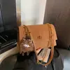 Bolso de Hombro Retro de Retazos Mate con Cadena para Mujer 2025 Invierno Nuevo Elegante Casual de Gran Capacidad