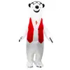 Venda Quente Transfronteiriça Fofo Urso Polar Inflável para Caminhar Adereços de Palco Performance Cosplay Fantasia de Urso Polar