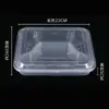 Caixas de Almoço Descartáveis Atacado, Caixas de Almoço Compartimentadas Espessas de Grau Alimentício, Caixas Retangulares para Embalagem de Fast Food Micro-ondas