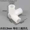 Conector de prateleira de plástico para guarda-roupa de tecido, adaptador de três vias em ângulo reto, adaptador de quatro vias, interface de estrutura, conector de canto para sapateira