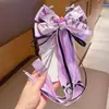 Pasador de Dibujos Animados Kroomi para Niños Tocados de Pequeña Princesa para Niñas Accesorios para el Cabello de Niñas Listón de Moño Morado Pasador