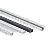 Canal de alumínio embutido para luz linear, slot para cartão pré-embutido, luz linear para teto de sala, pálpebra dupla, fita de luz linear