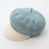 Chapéus de Moda Coreana Novos de Verão para Mulheres Atacado Ajustável Tridimensional Cor Sólida Tricô Fino Linho Boina
