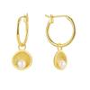 E0829 Aretes Europeos y Americanos Retro Elegantes de Diseño de Alta Gama para Mujer con Forma de Concha, Juego de Cuentas, Aretes Transfronterizos